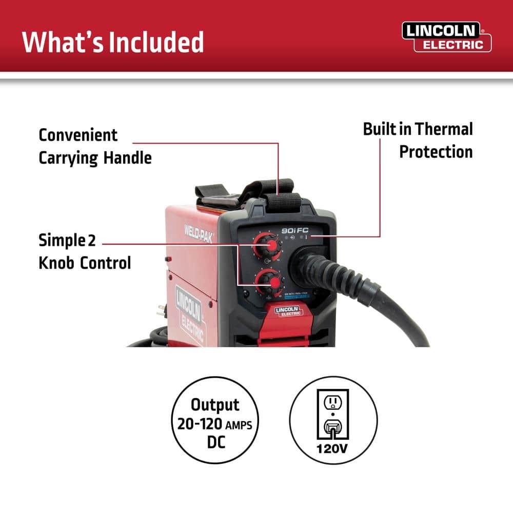Lincoln Electric WELD-PAK 90i FC Flux-Cored Wire Feeder Welder (No Gas)