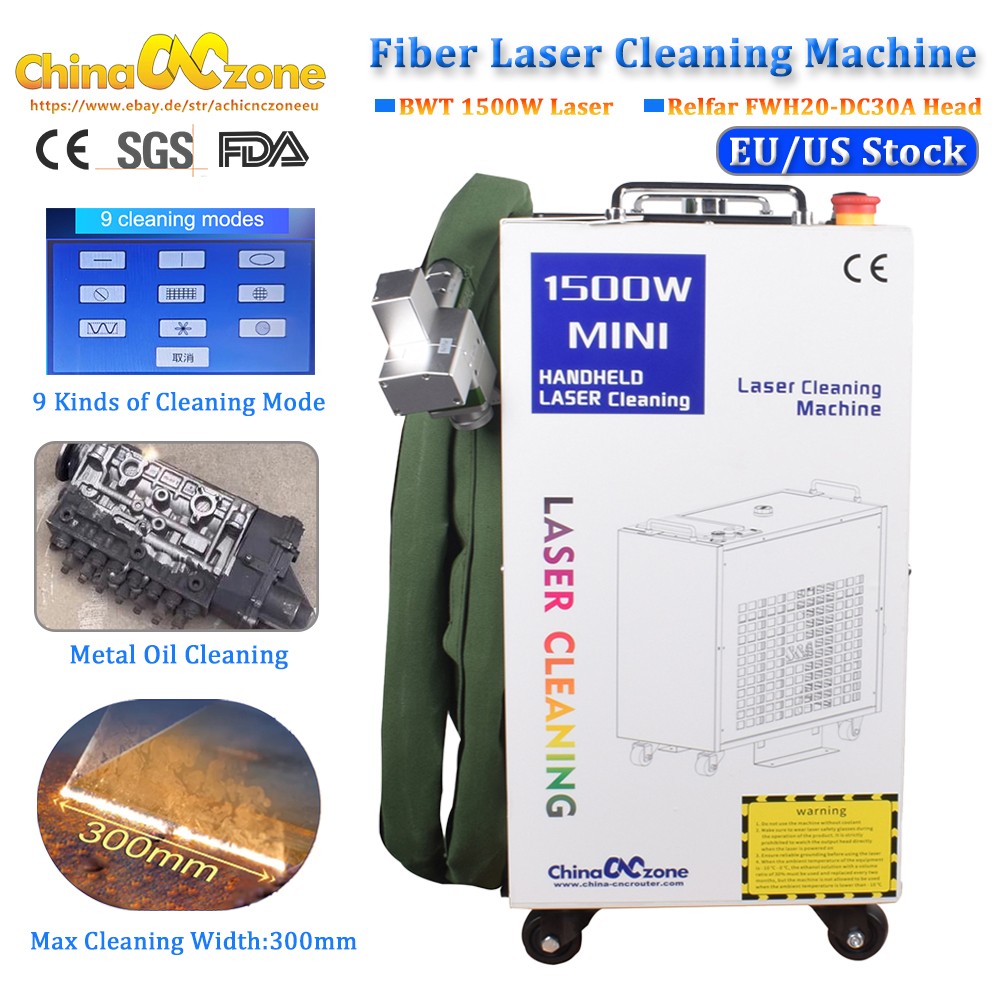 1500W-3000W BWT Fiber Laser Cleaning Machine Metal Rust Oil Paint Removal EU