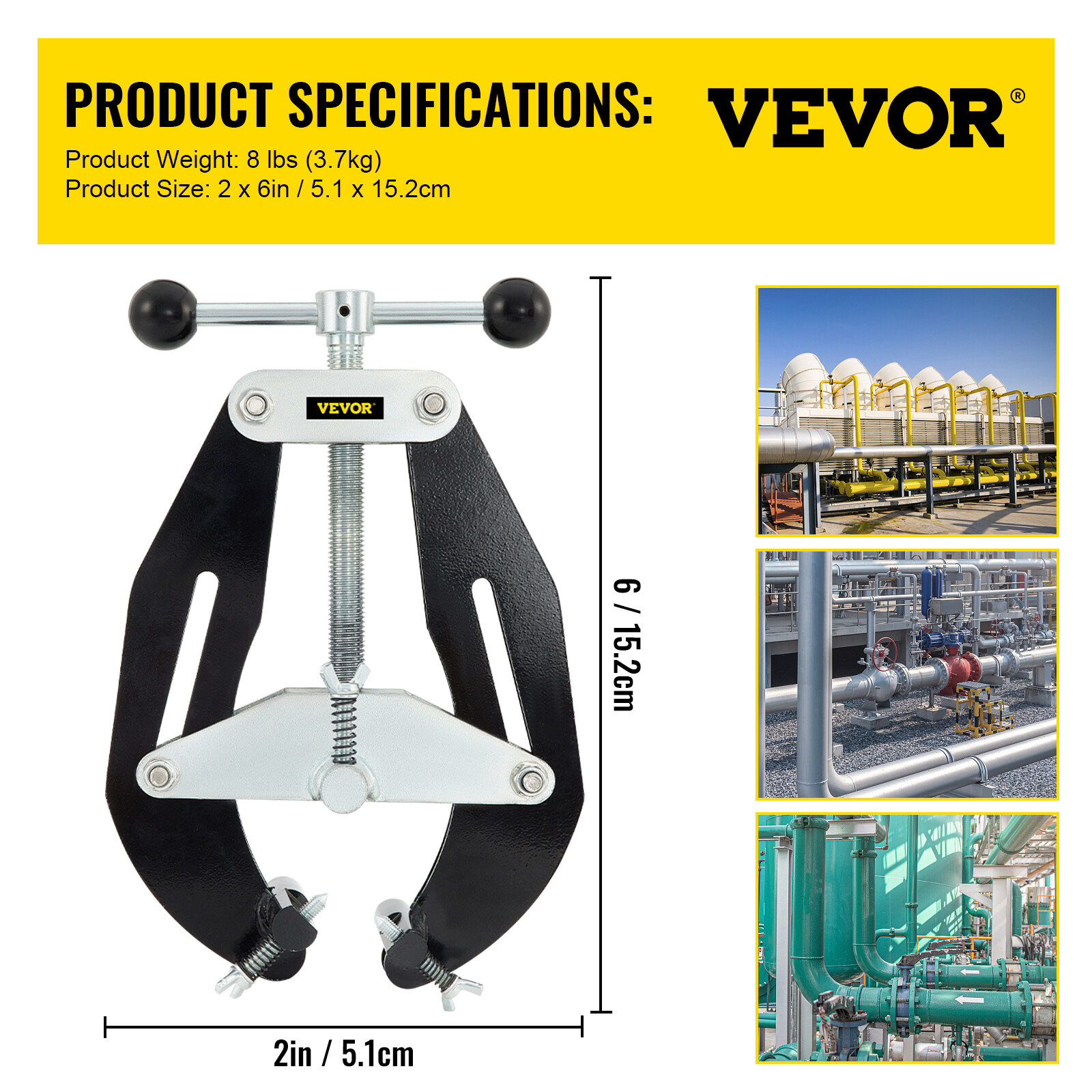 VEVOR Ultra Clamp Pipe Clamp 2″ – 6″ Welding Alignment Clamp or Ultra Fit Clamp