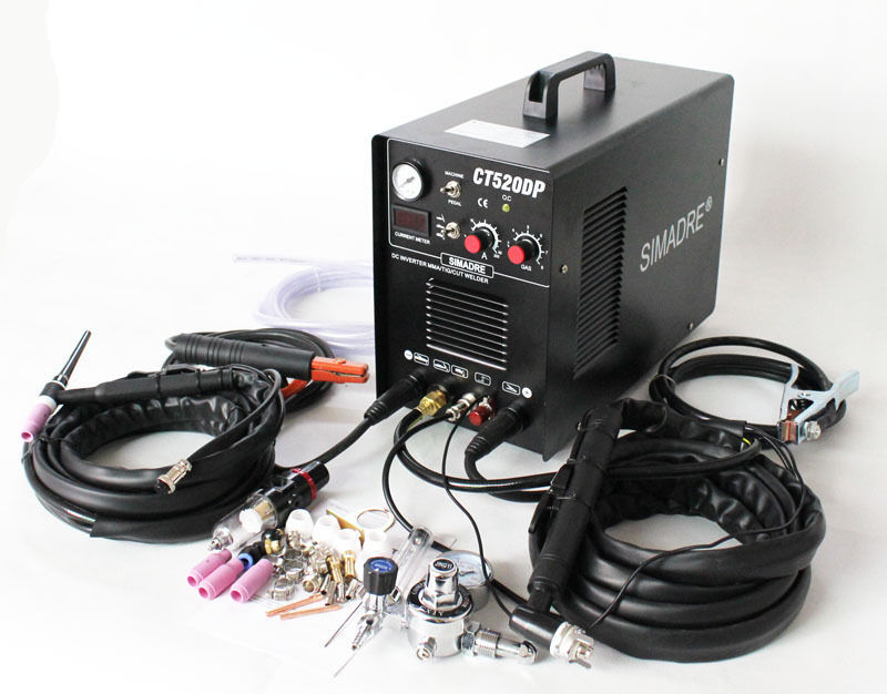 50A PLASMA CUTTER PILOT ARC SIMADRE 200A TIG ARC MMA WELDER ARGON REG & FT PEDAL
