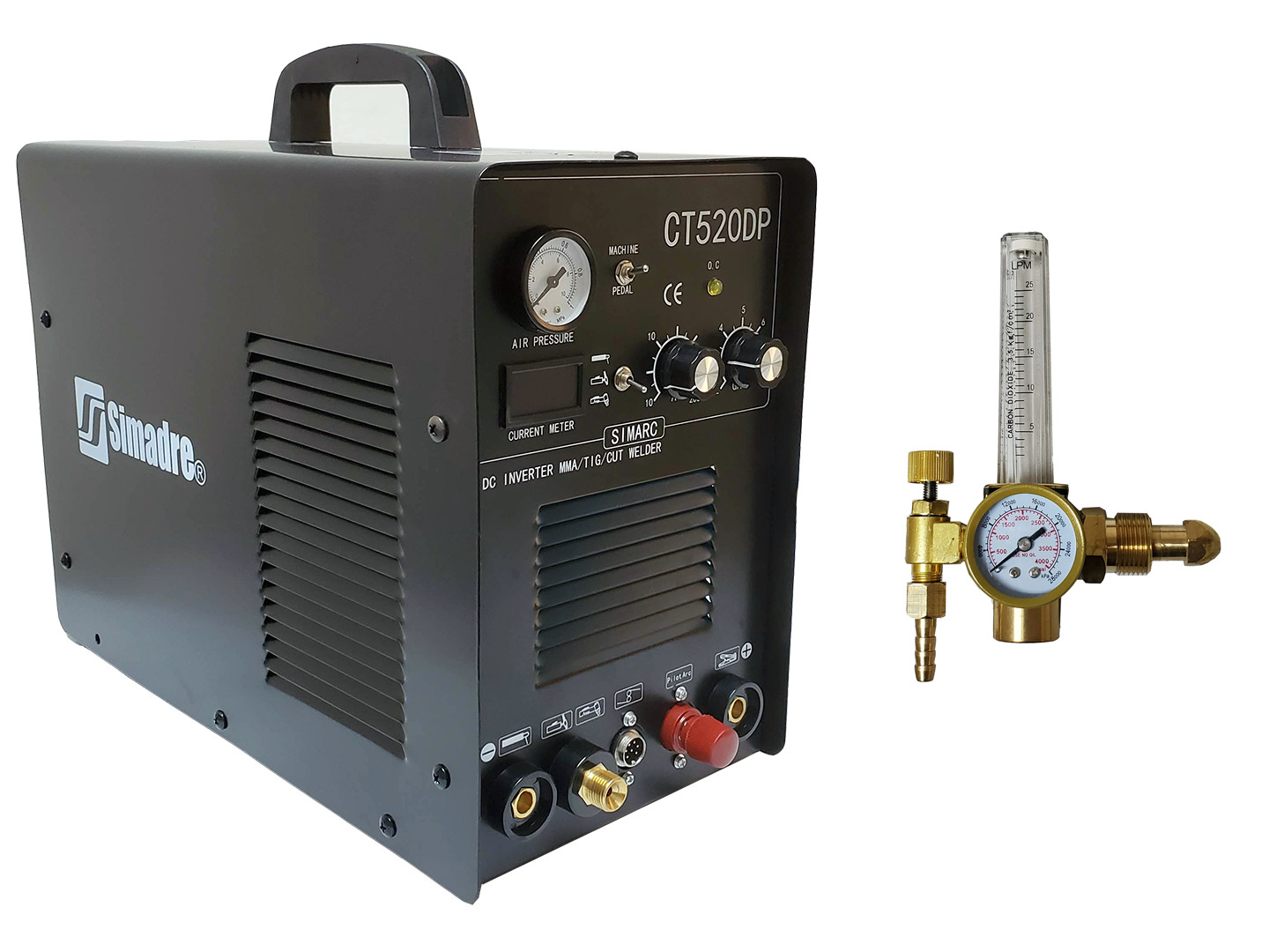 PILOT ARC PLASMA CUTTER 50A SIMADRE 520DP 3200A TIG ARC MMA WELDER ARGON REG