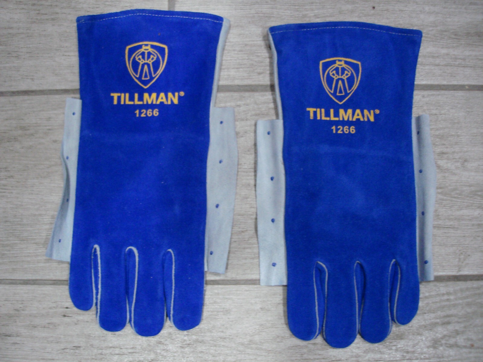 (7-Pair) Tillman Premium Insulated Split Cowhide Welding Gloves Blue Large #1266