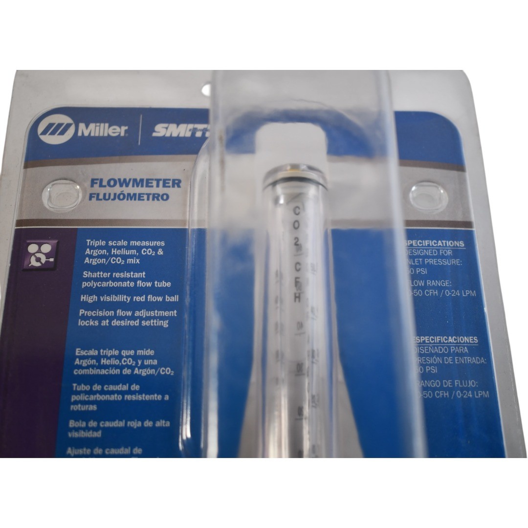 NEW Miller H2231A Flowmeter Argon CO2 Helium Standard Duty 50 PSI 5/8-18