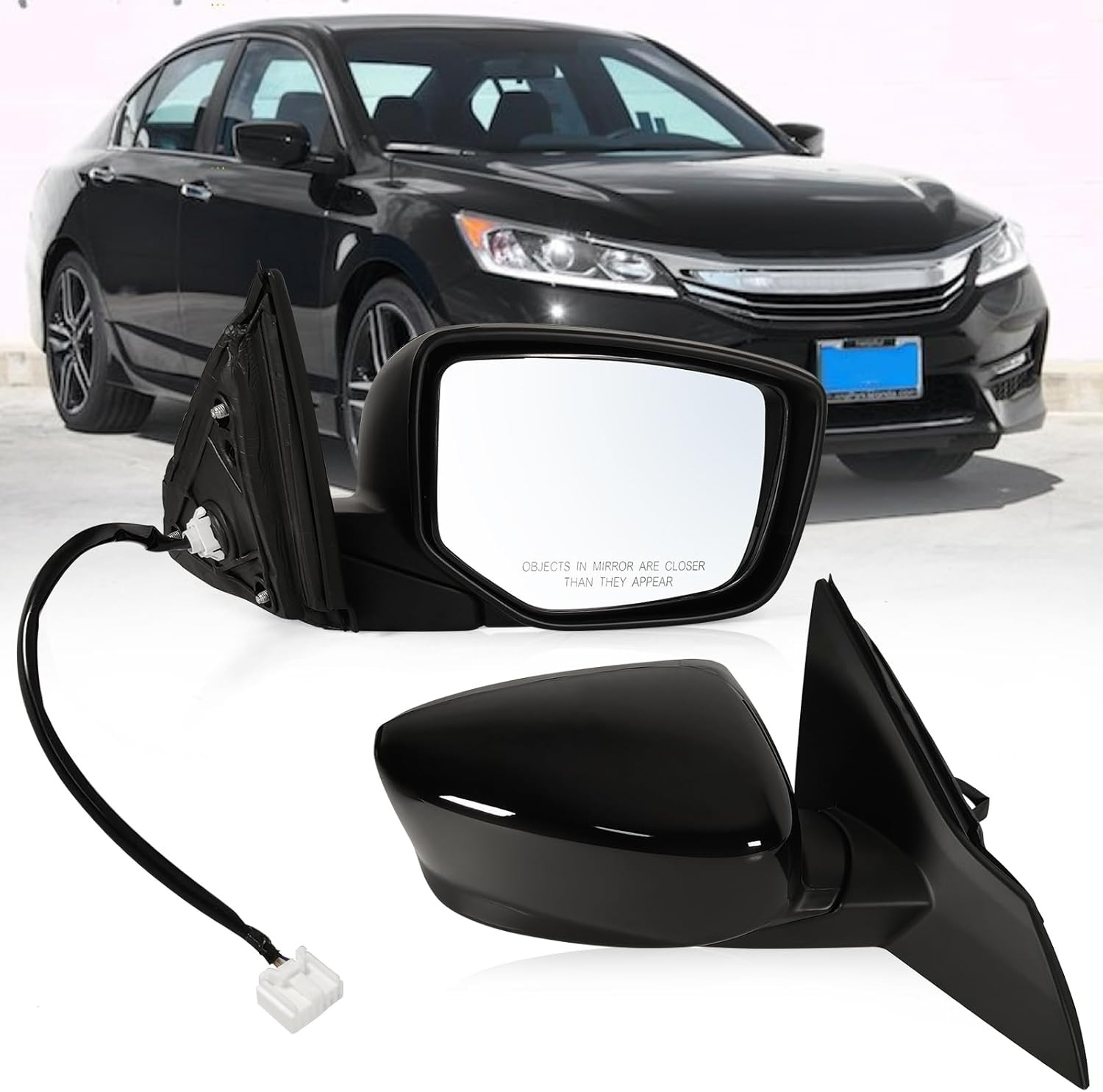 Right Passenger Side Mirror Fits 2013-2017 Honda Accord Sedan/Coupe with Power G