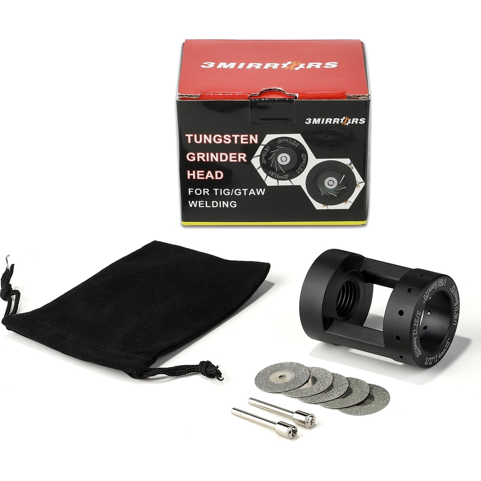 3mirrors Aluminum Tungsten Electrode Sharpener Grinder Head TIG Welding Tool …