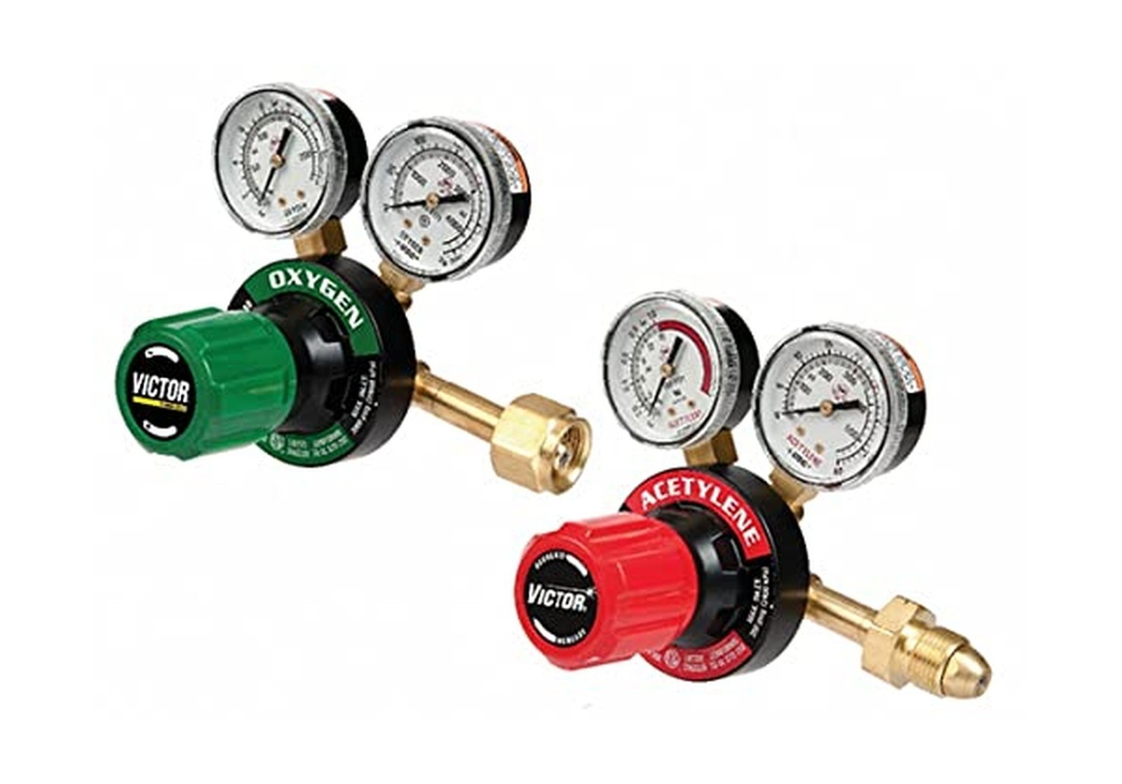350 Oxygen & Acetylene Regulators Set, Dual Gauge for Welding
