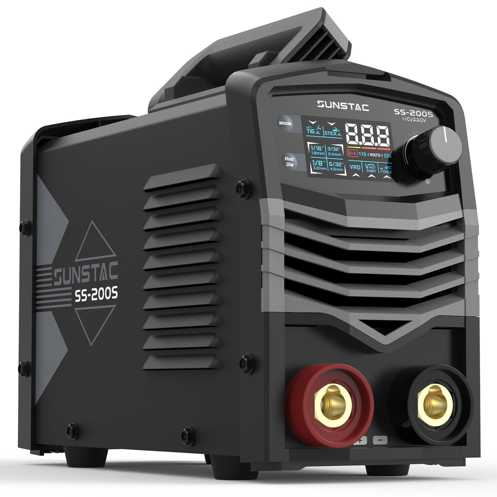 200A 110V/220V Stick Welder, MMA/ARC/Lift TIG Welding Machine with LCD Display