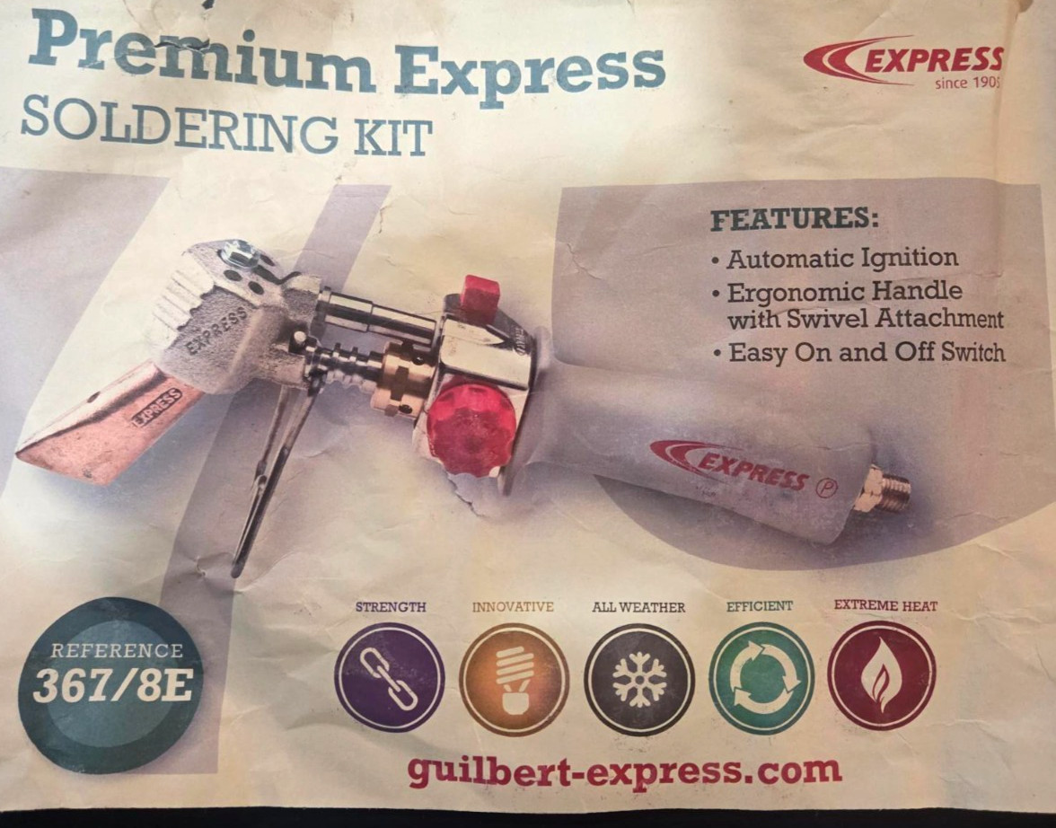 Express Self-Igniting Propane Soldering Iron for Roofing & Sheet Metal