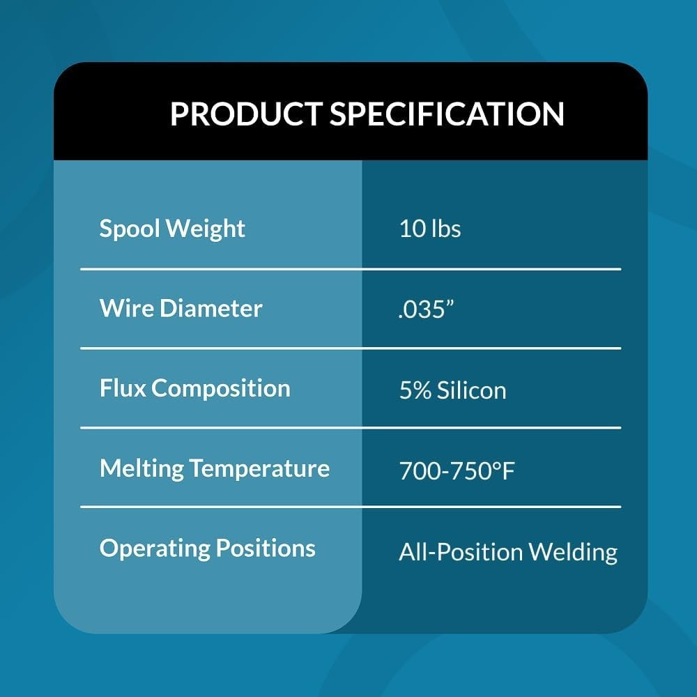 Gasless Mild Steel Welding Wire – Low Splatter, 10 lb
