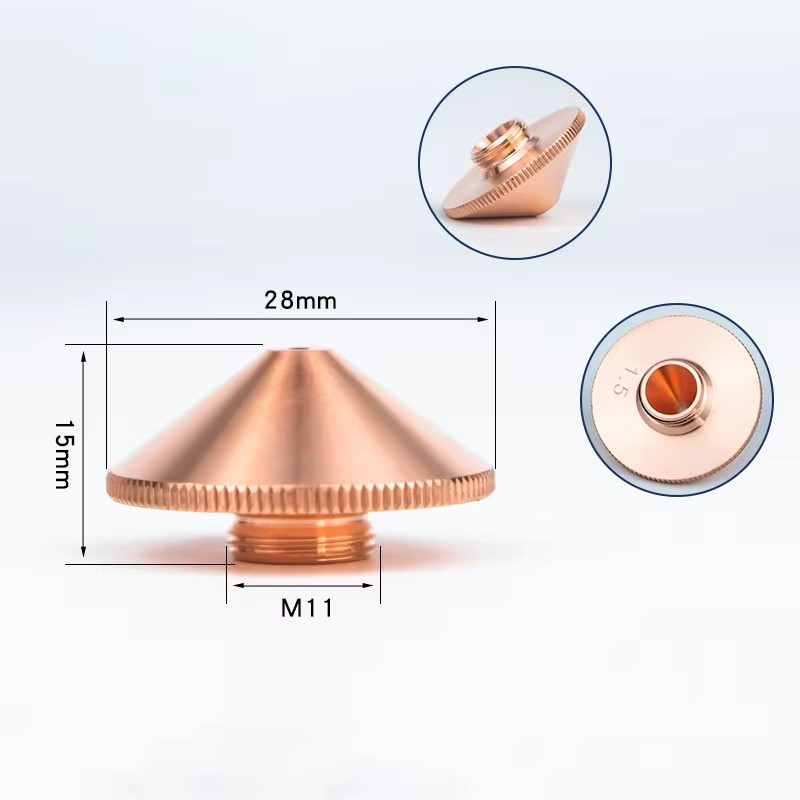 Laser Cutting Nozzle D28 H15 Double Layer for WSX BOCI HSG Bodor Laser Cut Head
