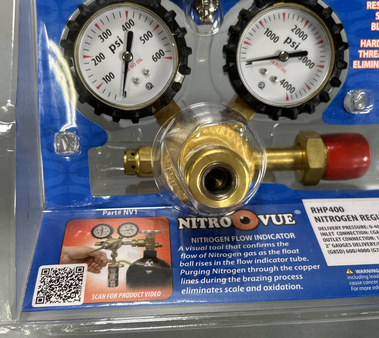Uniweld RHP400 Nitrogen Regulator With 0-400 PSI Delivery Pressure