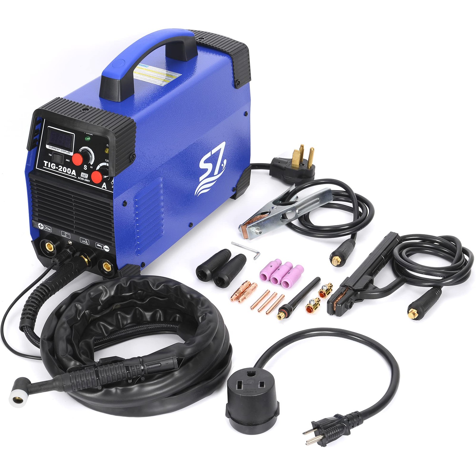 S7 200A HF Start TIG Welder, DC TIG and Stick Welder, 110V/220V Dual Voltage …