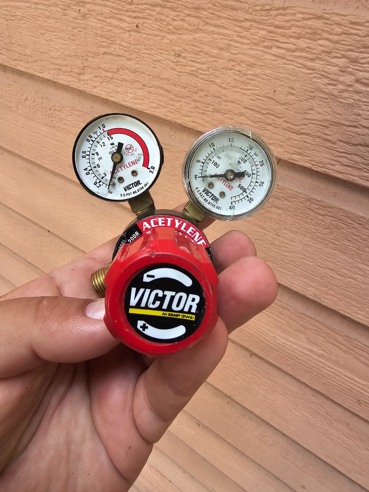 Victor G150-15-200R Acetylene Regulator – Works Great – Missing a Plastic Cover