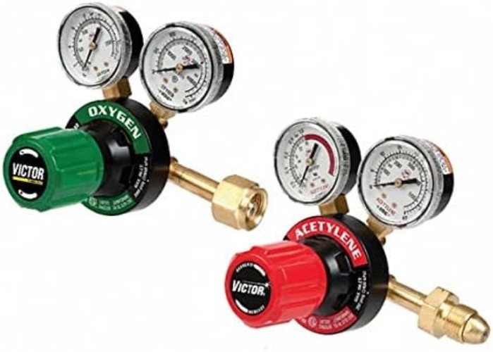 Victor 350 Oxygen & Acetylene Regulators Set