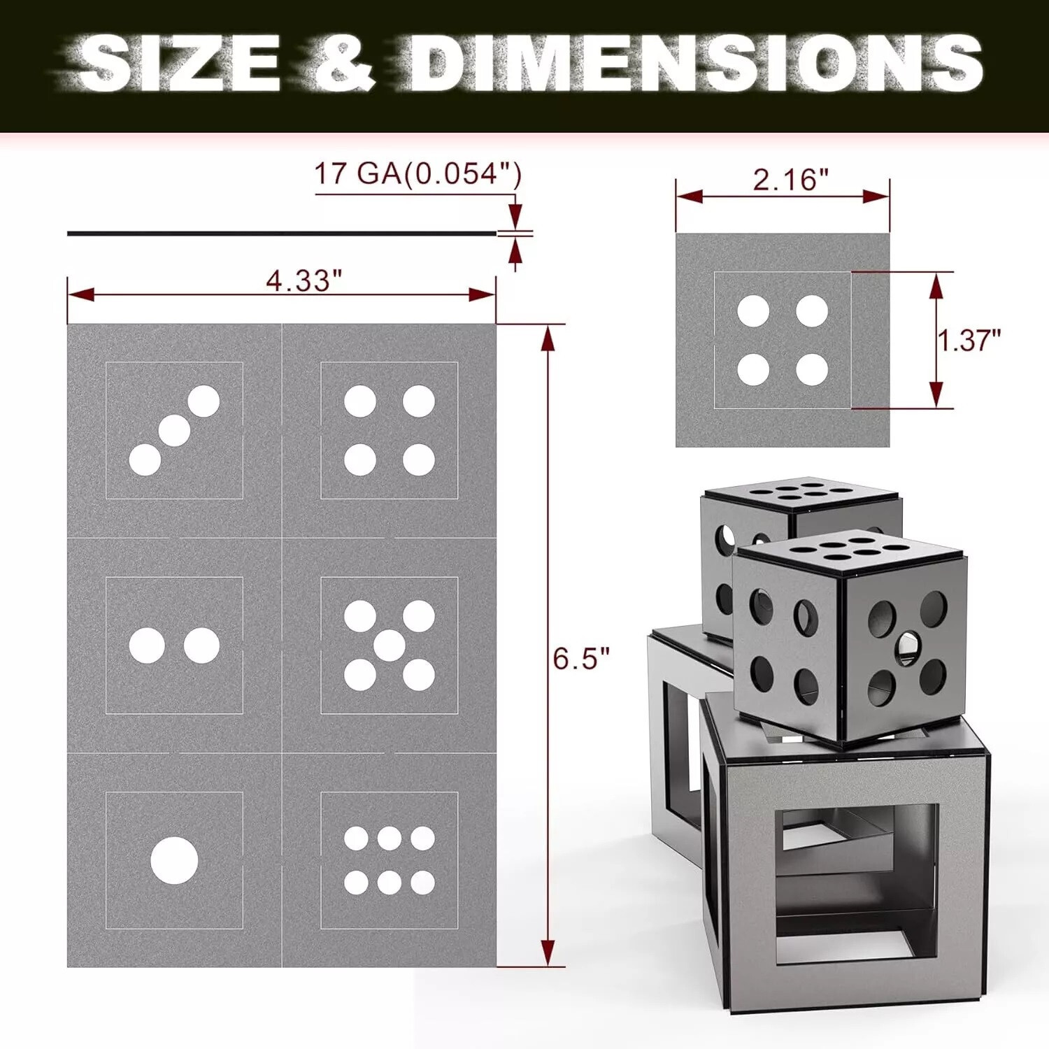 Dice DIY Welding Practice Kit Steel Welding Skill Training Metal Pieces Set 17GA