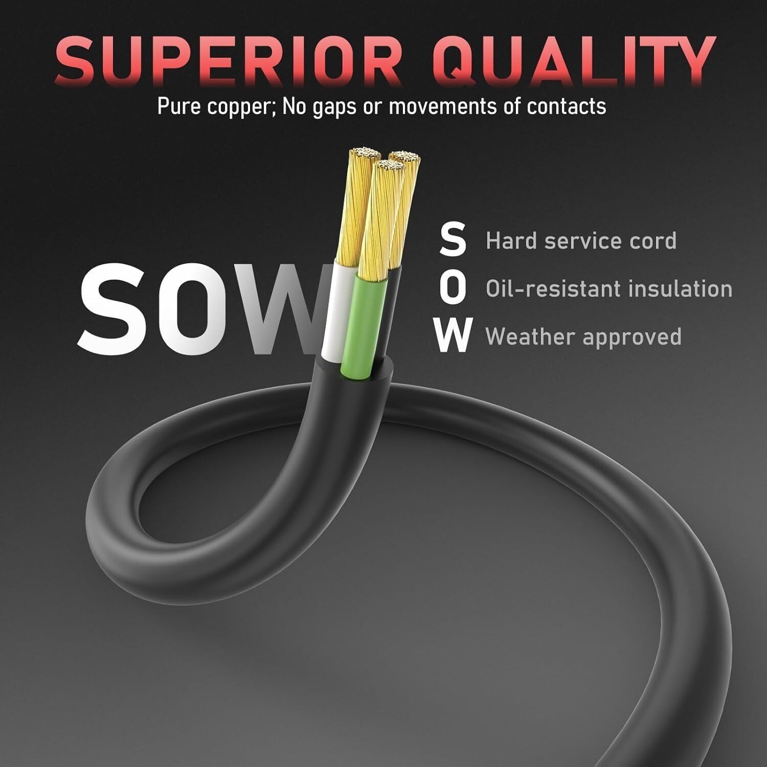 40ft 250 Volt Welder Extension Cord 10 AWG Power Extension for Welding Machines