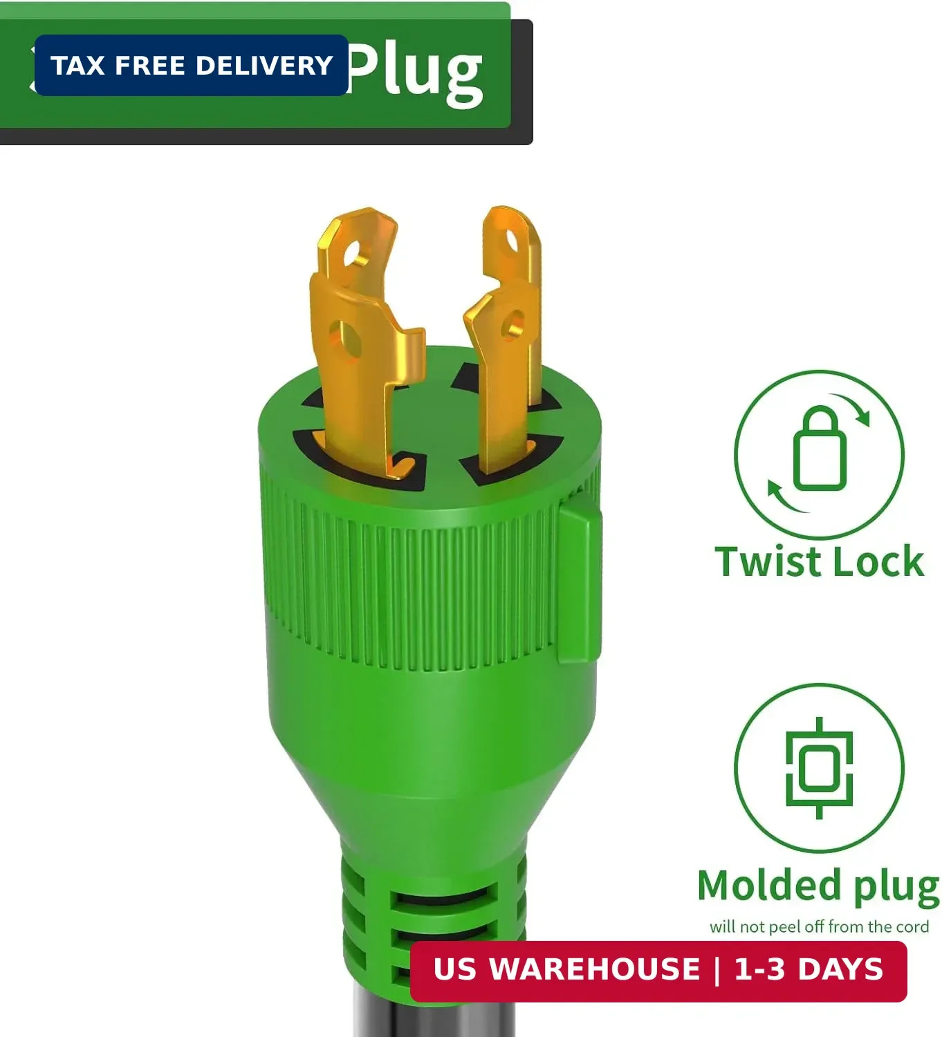 RVGUARD Welder Adapter, Generator 4 Prong 30 Amp to Welder 50 Amp Adapter, NEMA