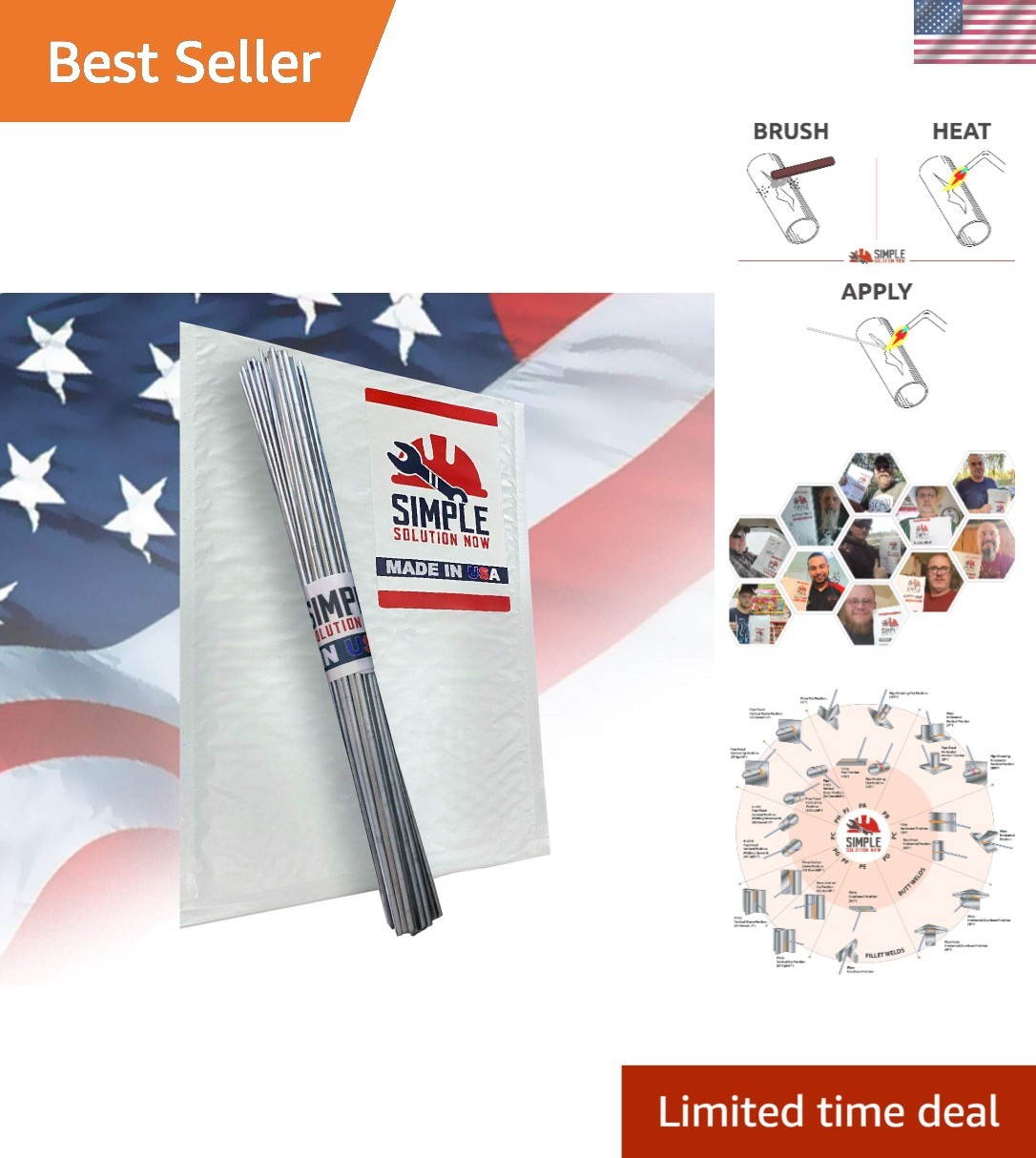 Aluminum Brazing/Welding Rods 50pcs for Non-Ferrous Metal Repair