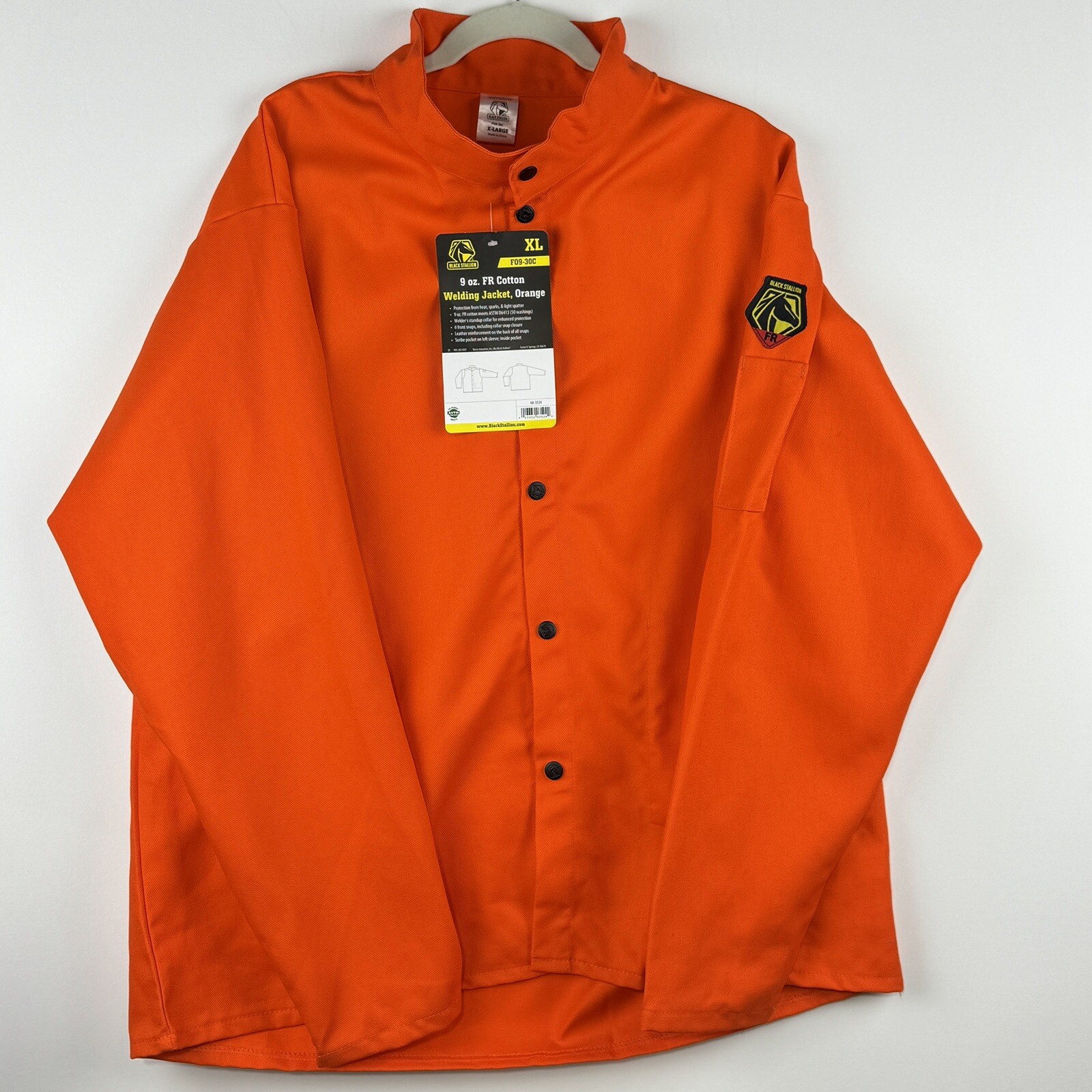Black Stallion FO9-30C FR Welding Jacket Safety Orange XL