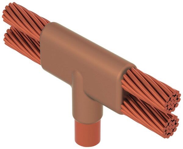 nVent NDF182Q, Cable to Ground Rod Mold, Copper-Bonded, 3/4In Dia, 4/0, 1 PC