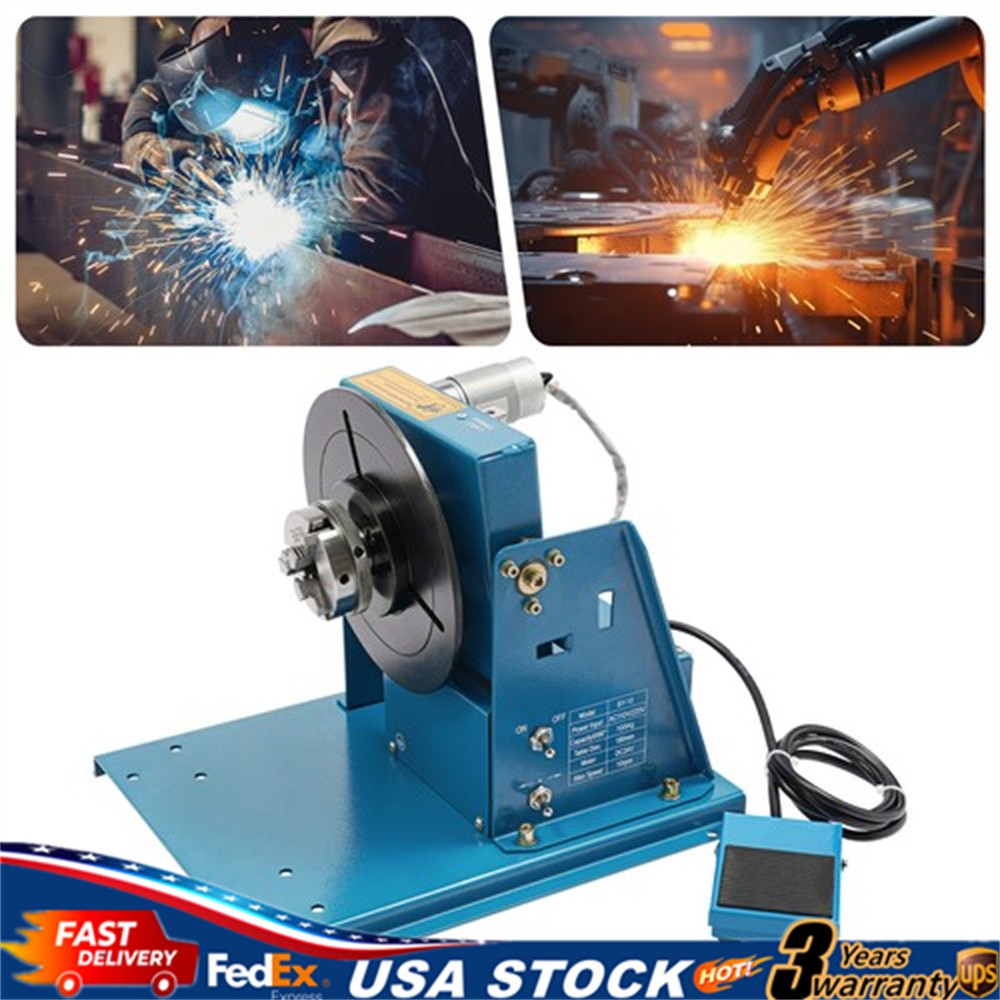 10KG Rotary Welding Positioner 0-90° Positioning Turntable Table 1-12RPM