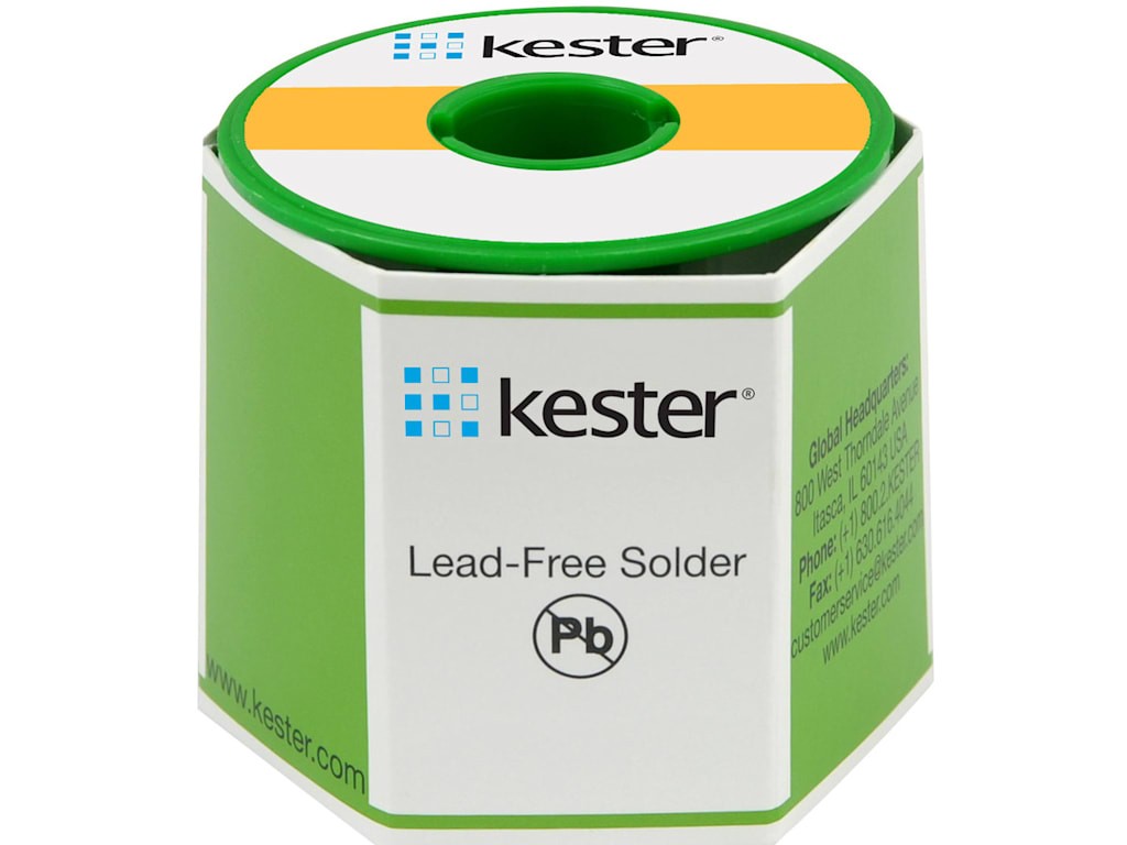 Kester 24-7068-1401 Solder Wire, Rosin Core, Lead Free, SAC305, 3.3%, 0.020′