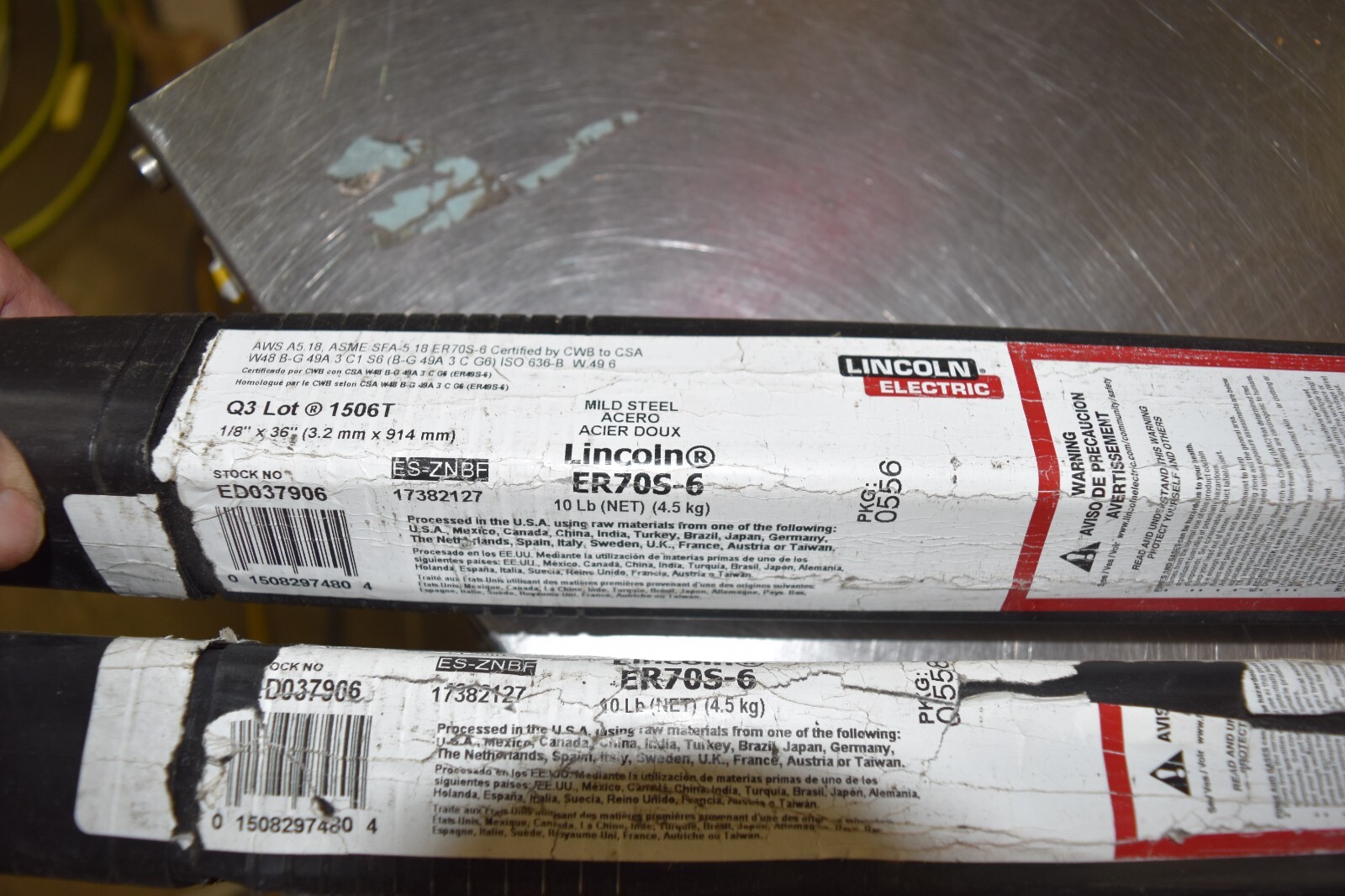 30 POUNDS LINCOLN ELECTRIC ED034330 TIG Rod,ER70S-6 ,1/8″,36 786X57