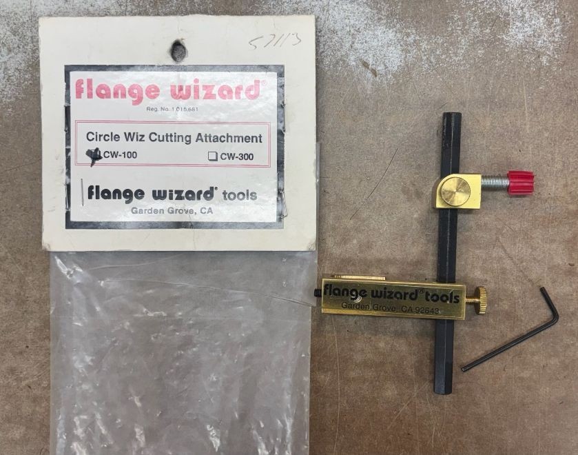 Flange Wizard CW-100 Circle Wiz Cutting Attachments Old Stock OBSOLETE