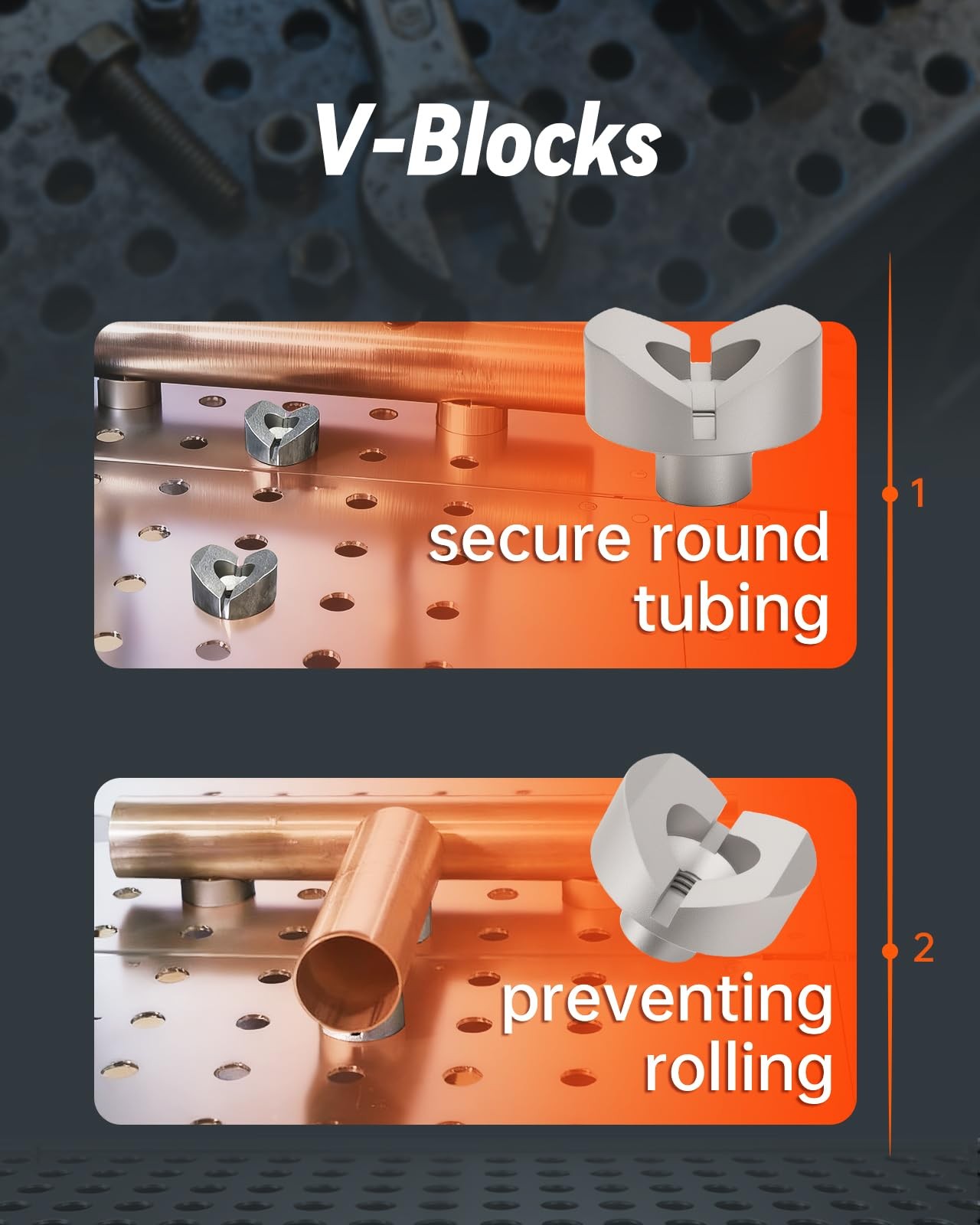 Turnirace Welding Table Clamps and Fixture Pins, 19pcs 5/8in V Blocks, Round …