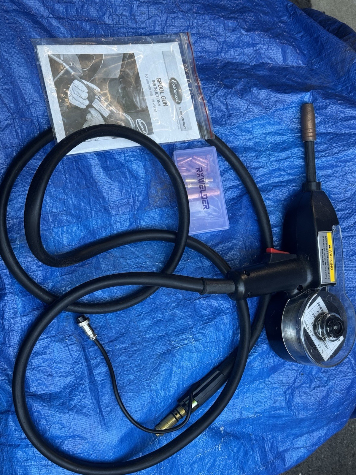 Eastwood Spool Gun for Use with MIG 175 Welder/ Copper Tips, Nozzle/ Handshield