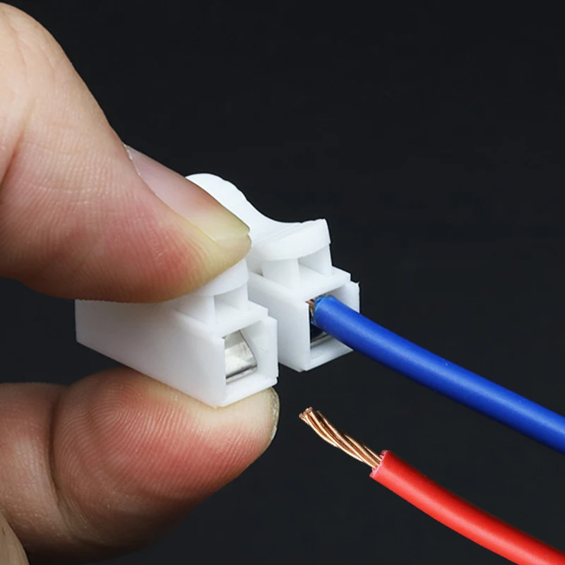 20/50Pcs No Solding Quick 1P 2P Cable Wire Connector No Screw Terminal Block Spr