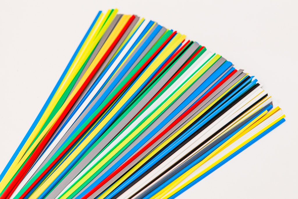 ABS plastic welding rods MIX 7 variations triangle and flat shape 10 pieces