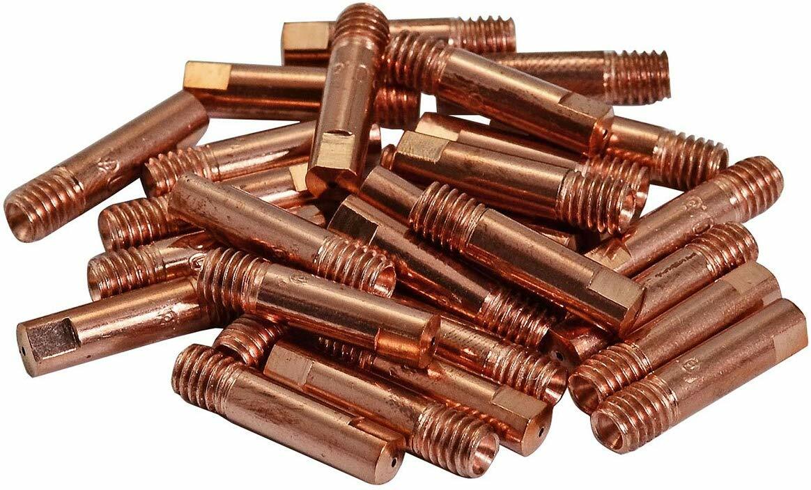 15AK MB15 MAG MIG Welding Torch Contact Tip 0.035″ 0.9mm M6x25mm 50pk