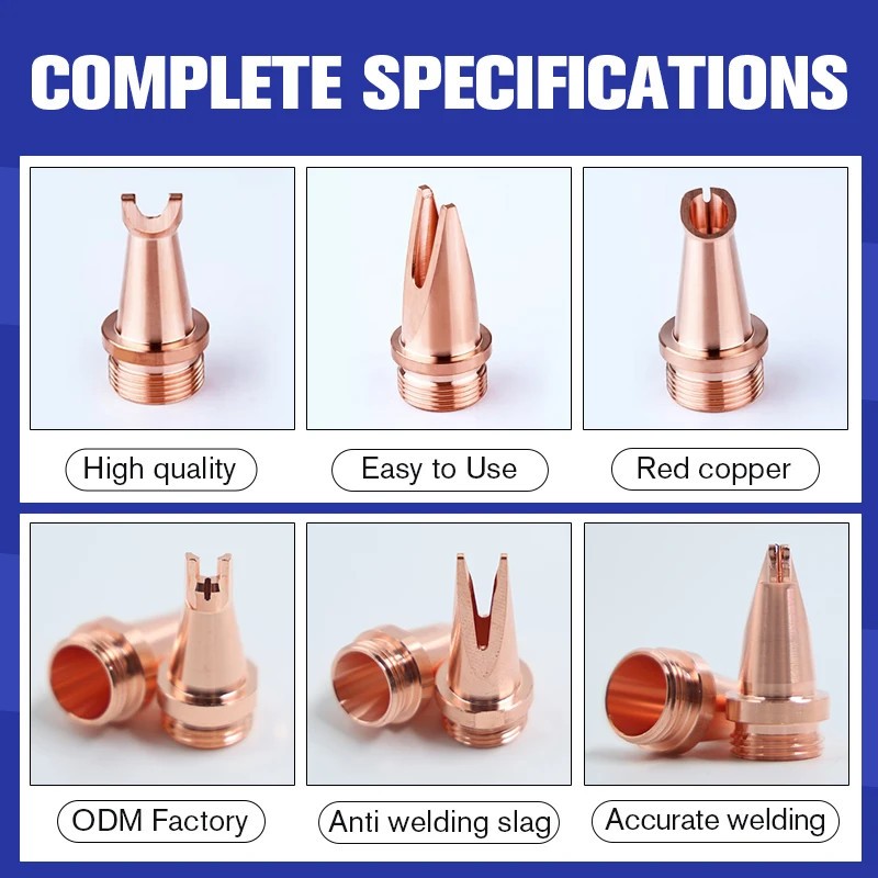 M16 Laser Welding Nozzle Feed Wire Copper Nozzles For Relfar Au3tech HW980