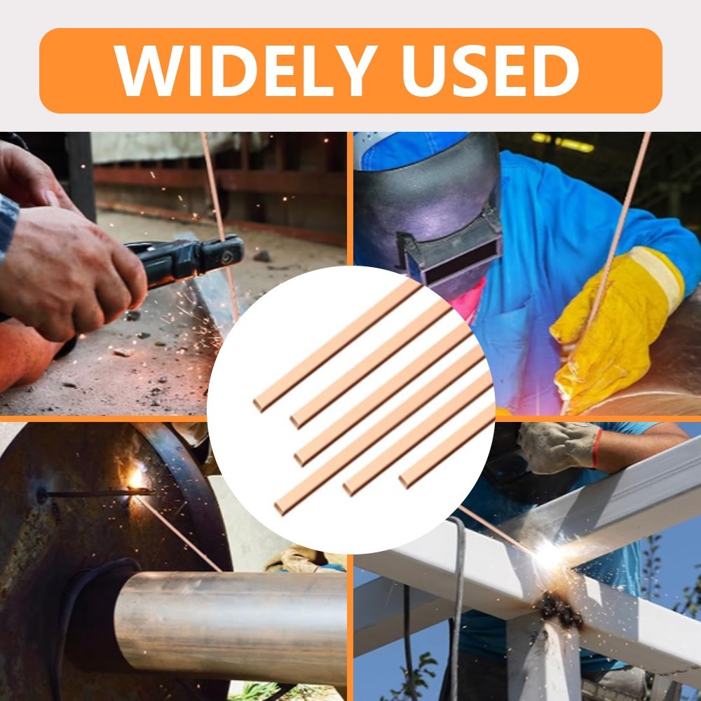 10 Pcs 15% Silver Brazing Rods BCuP-5 Welding Materials for HVAC Industrial Use