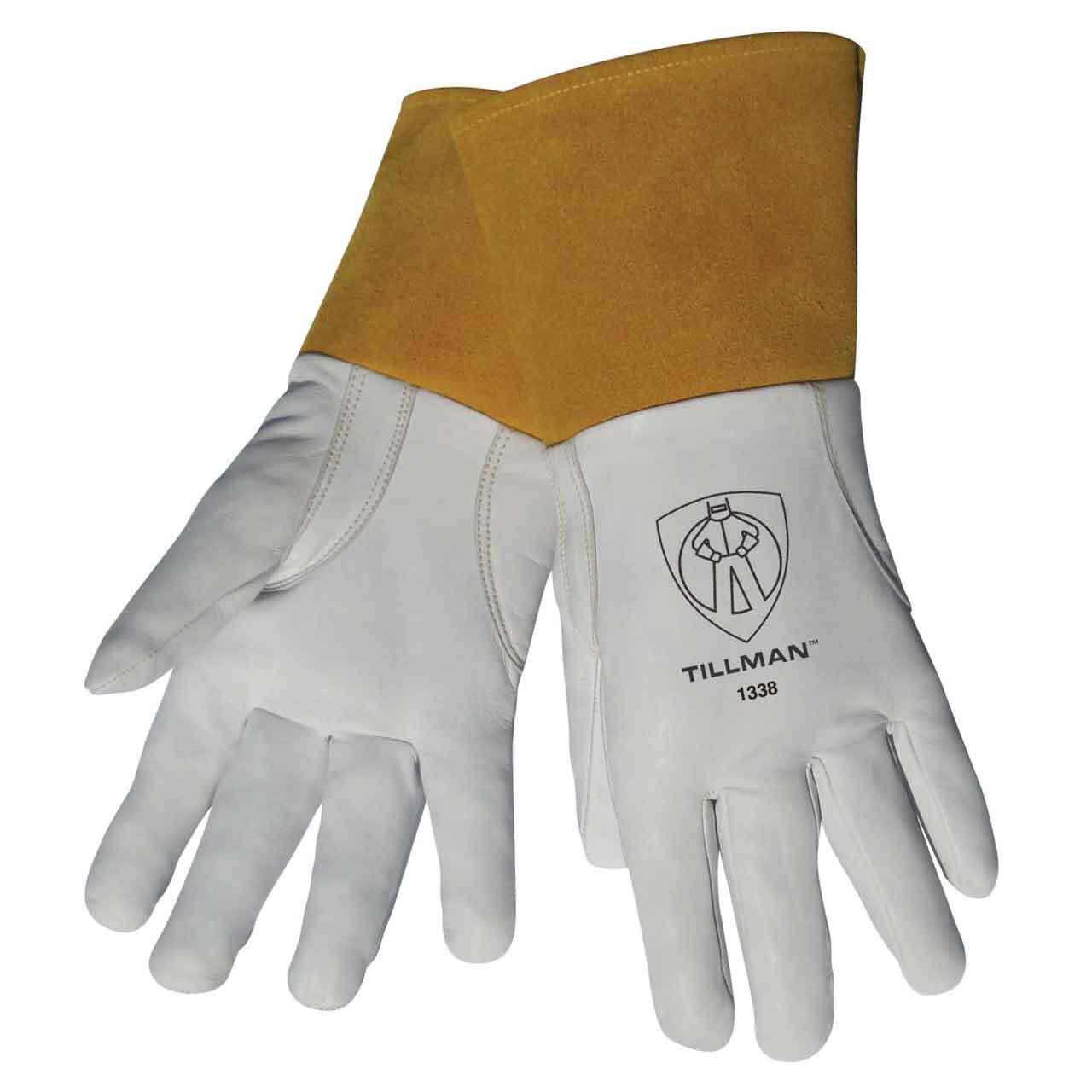 Tillman 1338 Top Grain Goatskin TIG Welding Gloves with 4″ Cuff Medium