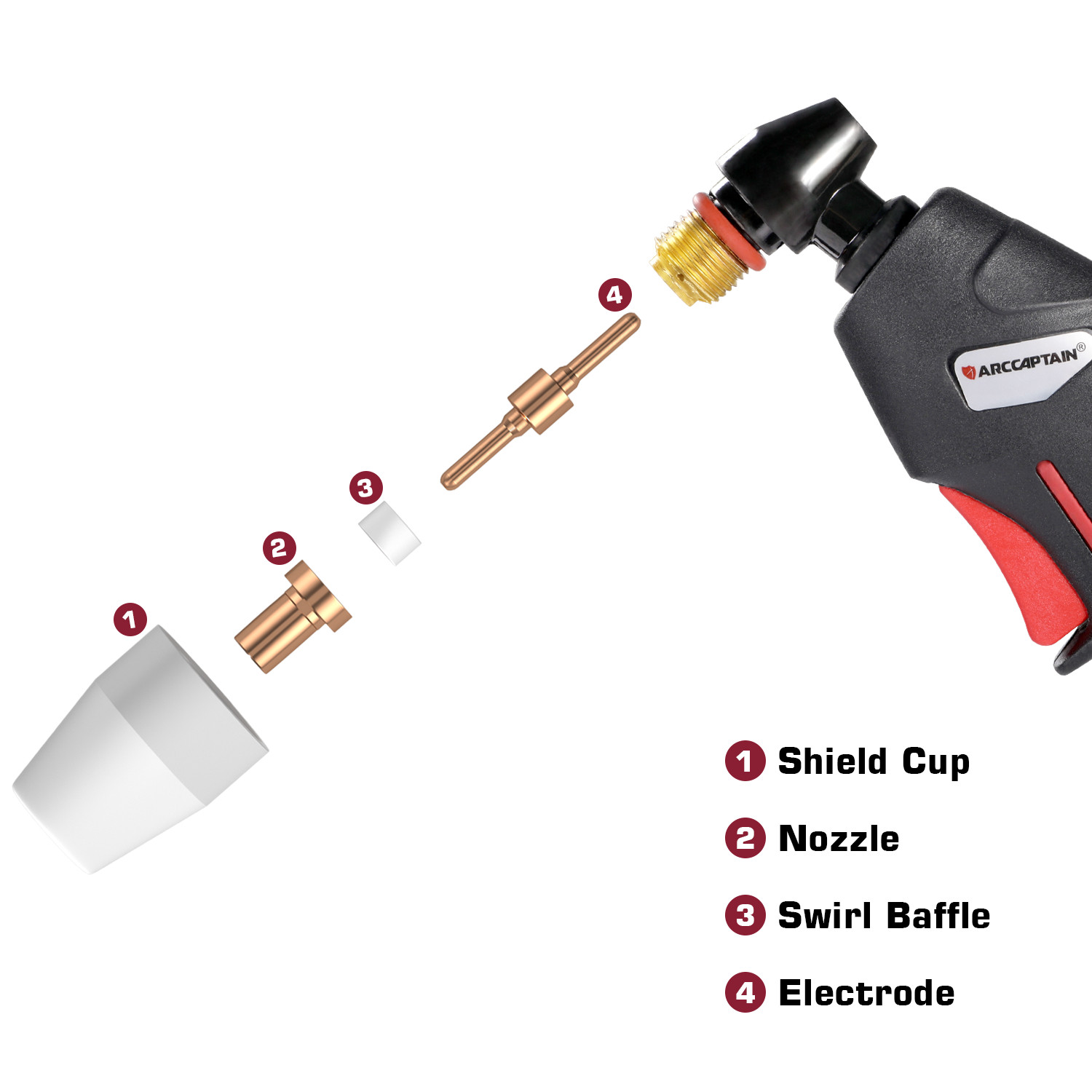 MIG205MP MIG Welder 9 IN 1 iControl 120/240V & 110PCS Plasma Cutting Consumables