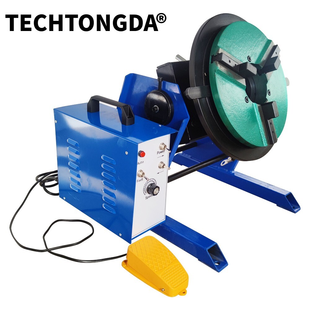30KG Soldering Welding Positioner Turntable with 200mm Chuck Table Welder 0-90°