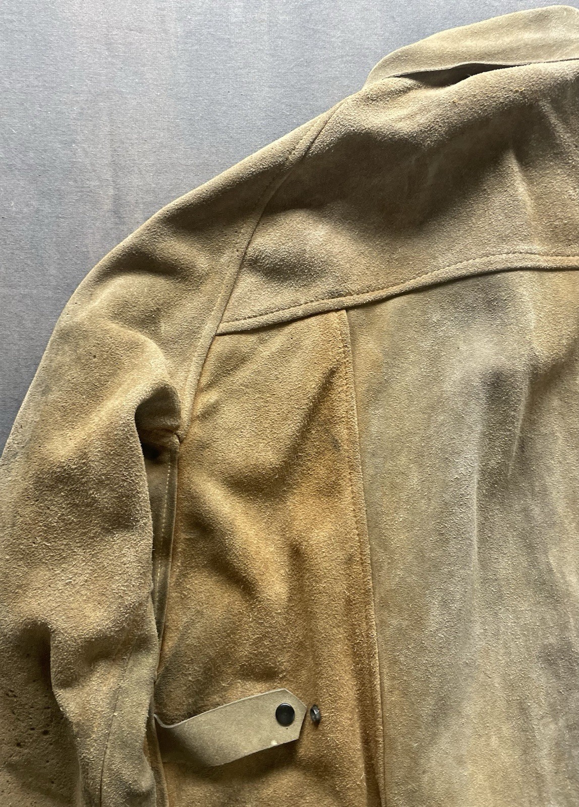 Vintage Weldmark Cowhide Leather Welding Jacket Brown Size L Back Buckle