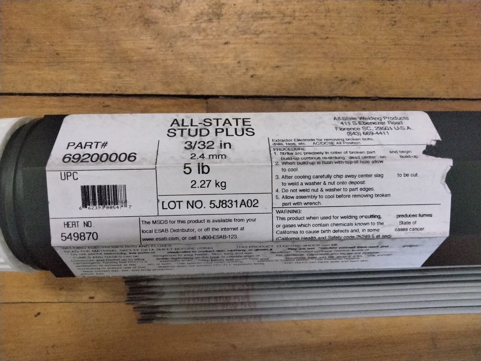 Welding Rods – ALL-STATE 69200006 ACDC Reverse 3/32″ x 12in, 5lbs
