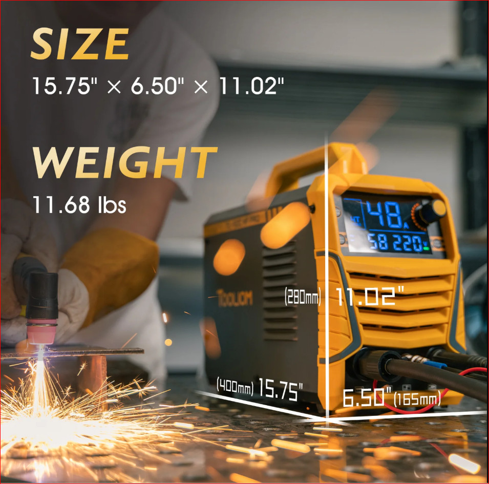 TOOLIOM TL-50C Non High Frequency Plasma Cutter Non-Touch Pilot ARC 110/220V Dua