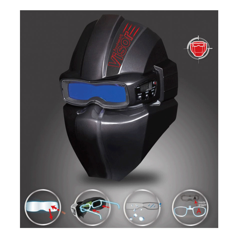 Auto Shade Darkening Welding Goggle Servore Arcshield-2 Visor Black Made Korea