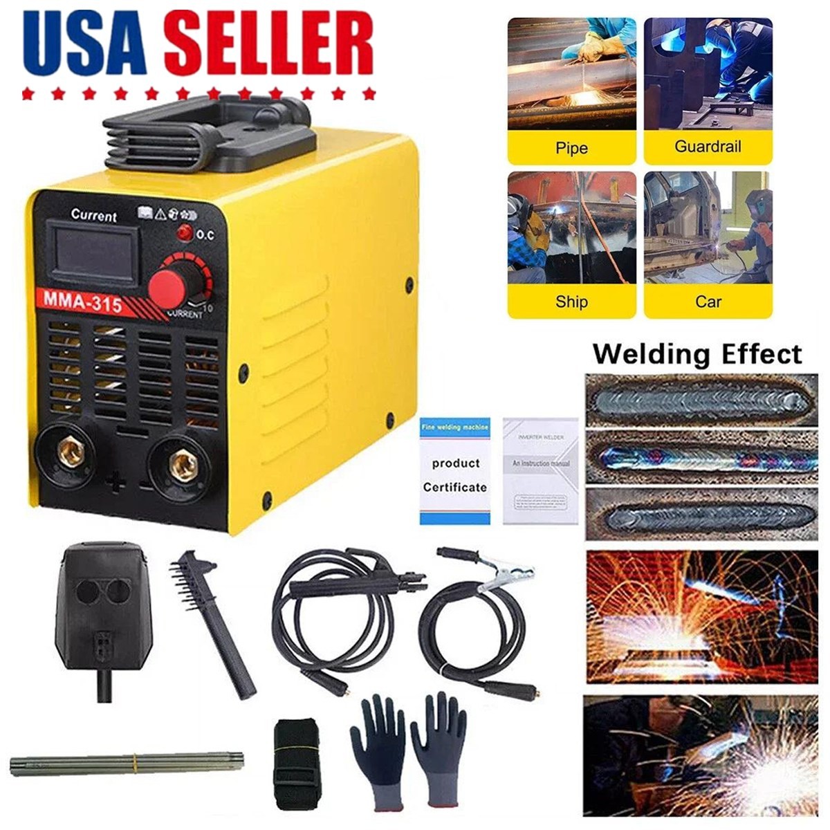 110V 300AMP Mini IGBT ARC Welding Machine Inverter DC MMA Electric Welder Stick