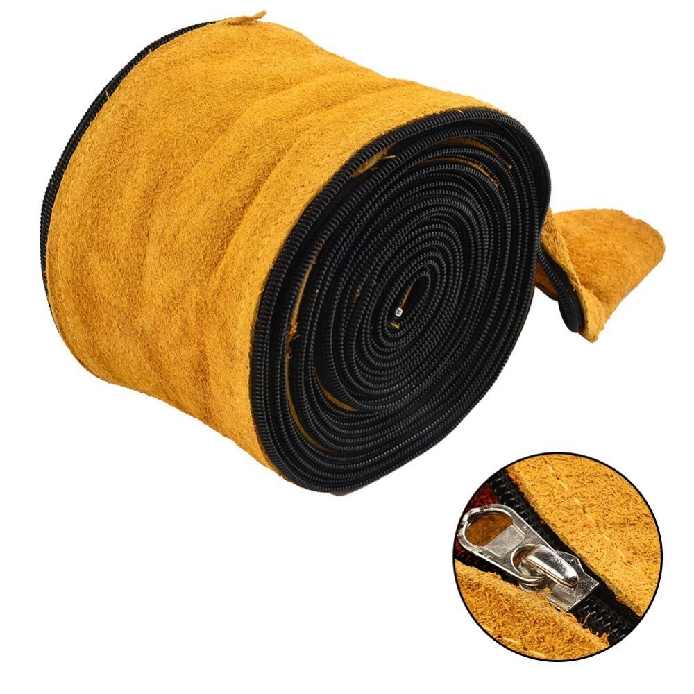 High Quality 23ft L 4in W TIG Mig Cowhide Leather Welding Torch Cable Hose Cover