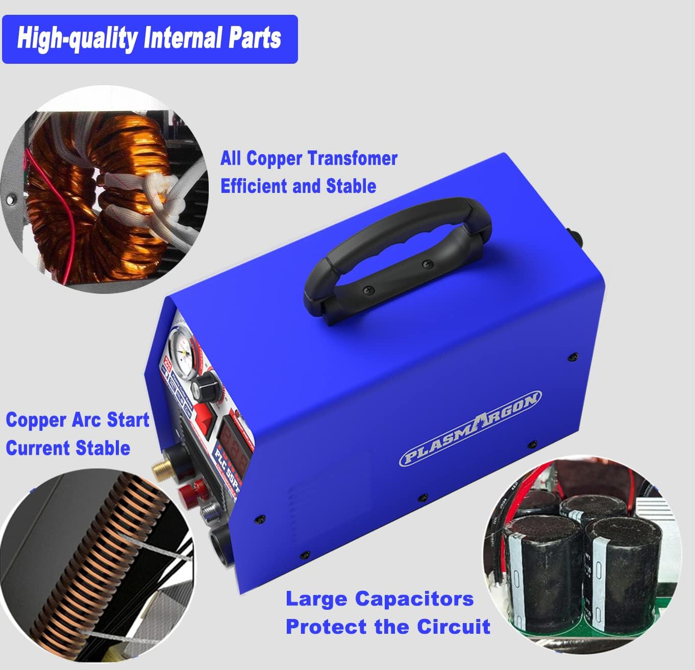 110V/220V 55Amp Non-Touch Pilot Arc HF Air Power,Inverter IGBT 1/2 Inch Clean Cu
