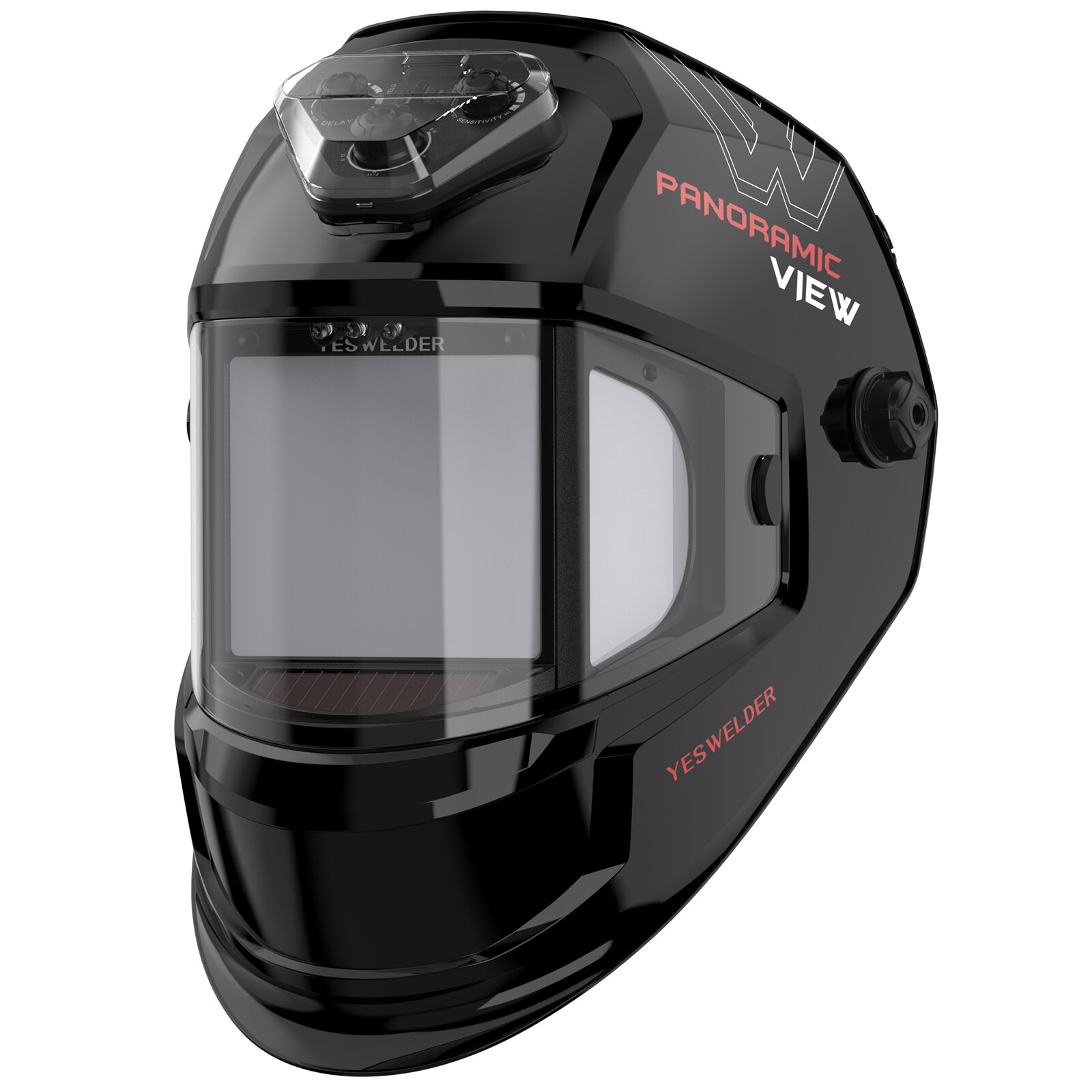 Panoramic View Auto Darkening Welding Helmet,1/1/1/1 Optical Clarity Welder Mask