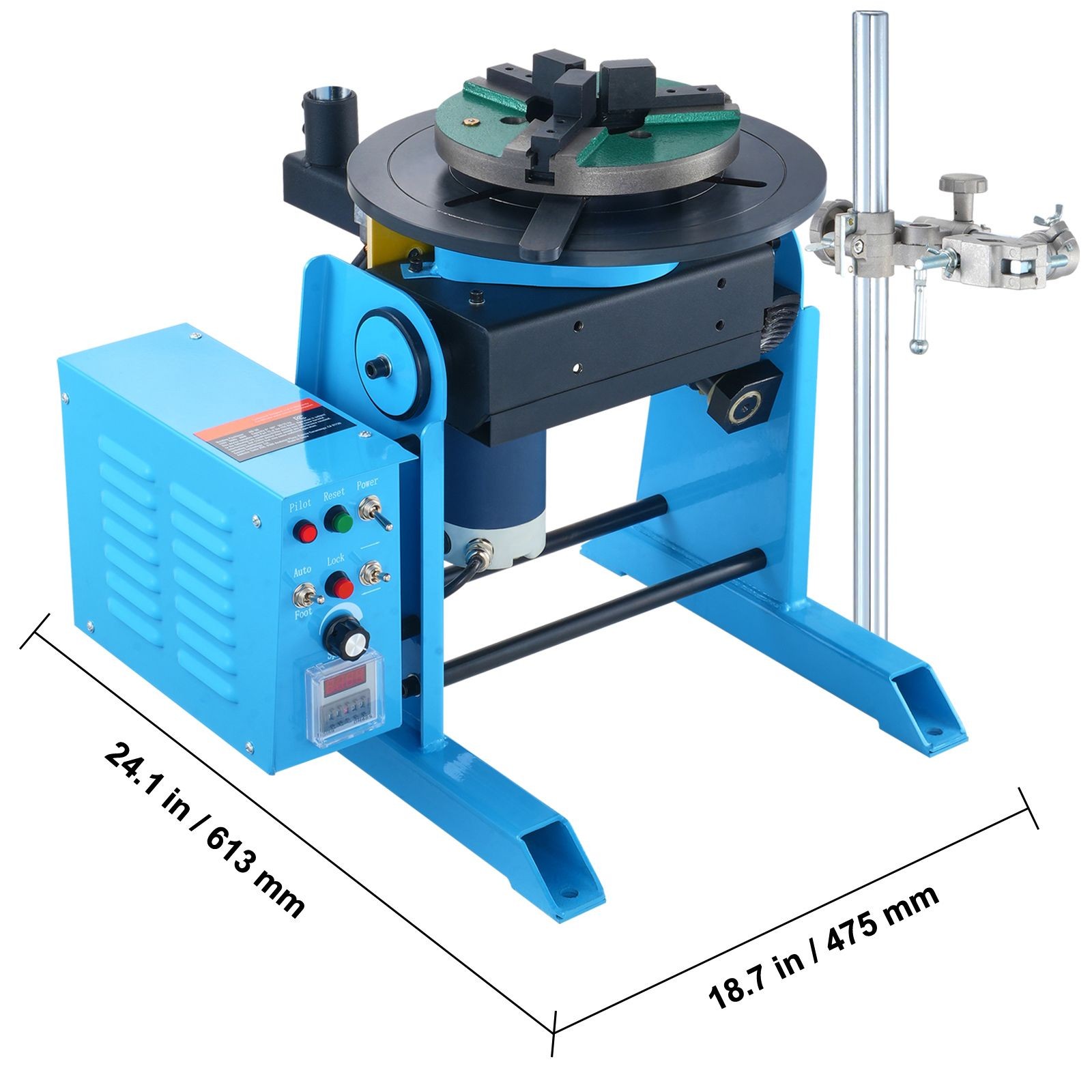 Rotary Welding Positioner 66LBS/ 30KG, 0 – 90° Welding Positioning Turntable