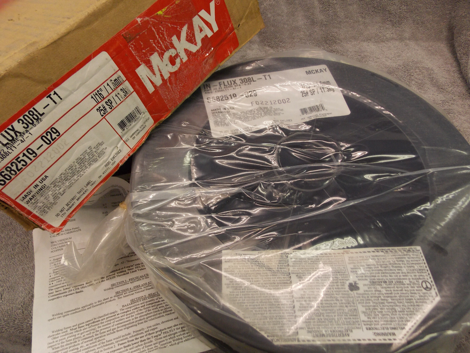 McKay IN-FLUX 308L-T1 Mig Welding Wire 1/16″ Flux Core Stainless 25 Lb Spool