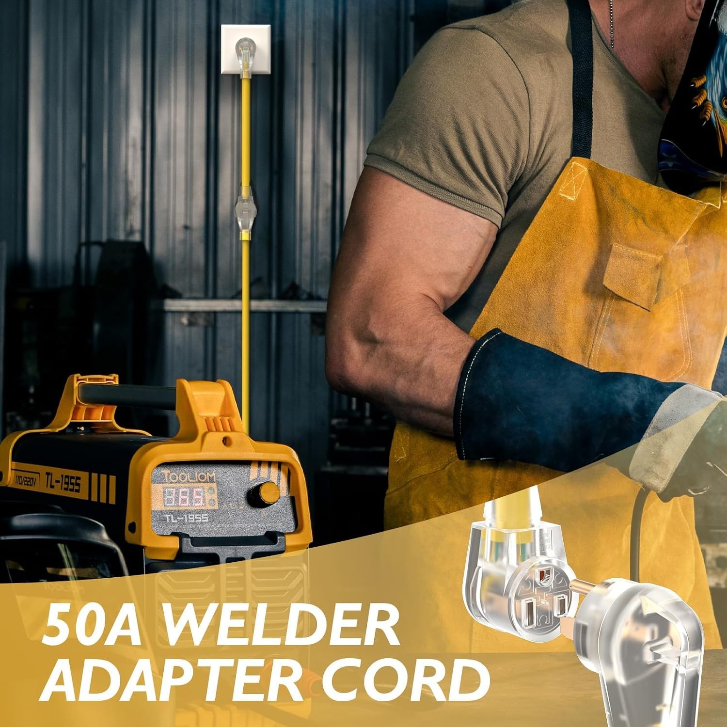 Nema 14-50P to 6-50R Welder Adapter Cord 3 Prong to 4 Prong 50Amp Heavy Duty Wel