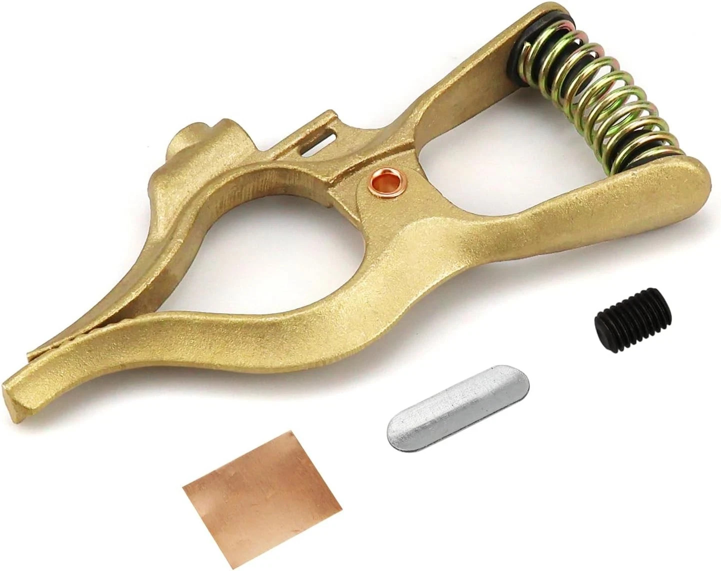 300-Amp T-Style Welding Ground Clamp – Brass Construction, Durable Design